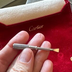 Cartier white gold plated Screwdriver- authentic